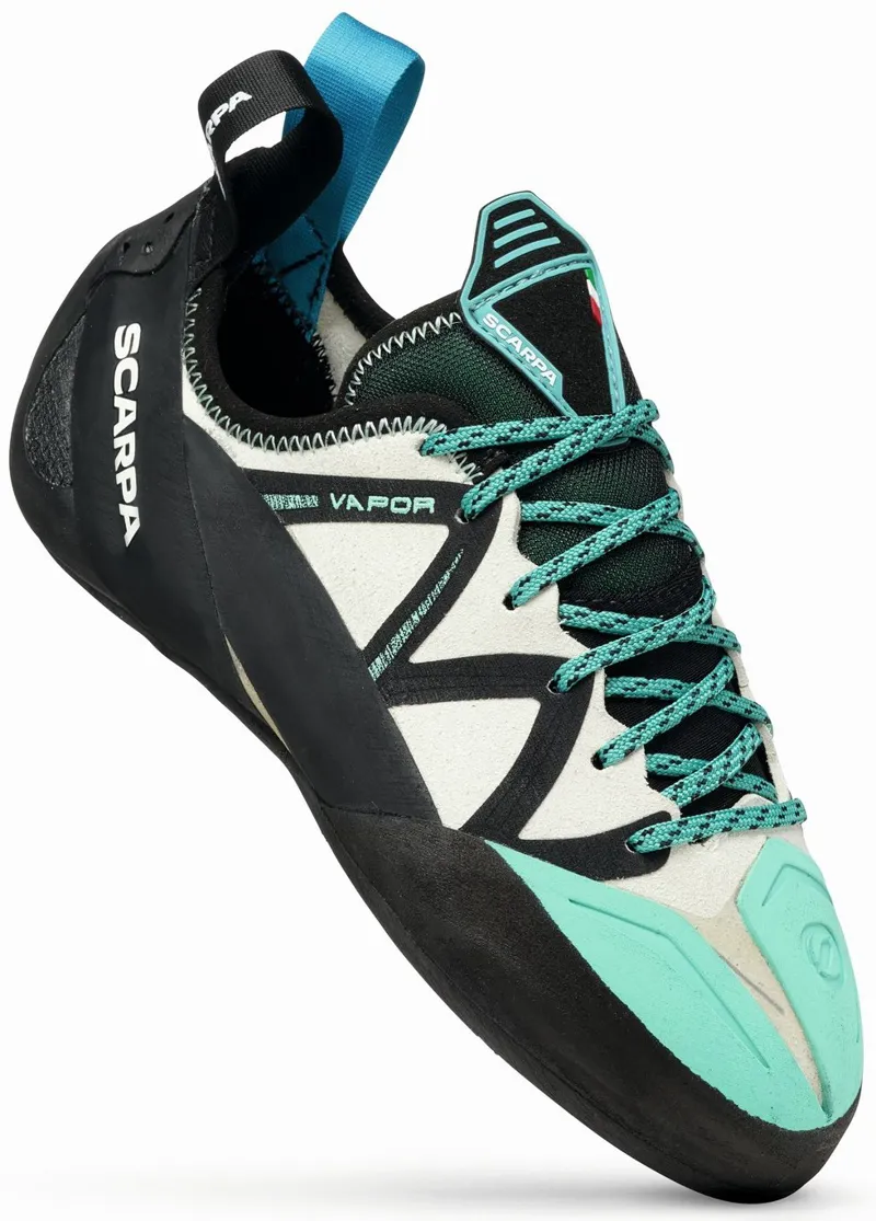 Scarpa Womens Vapour Lace Climbing Shoes - Dust Grey-Aqua-1